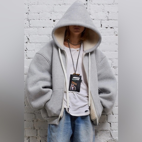 R13 oversized zip hoodie. XXS